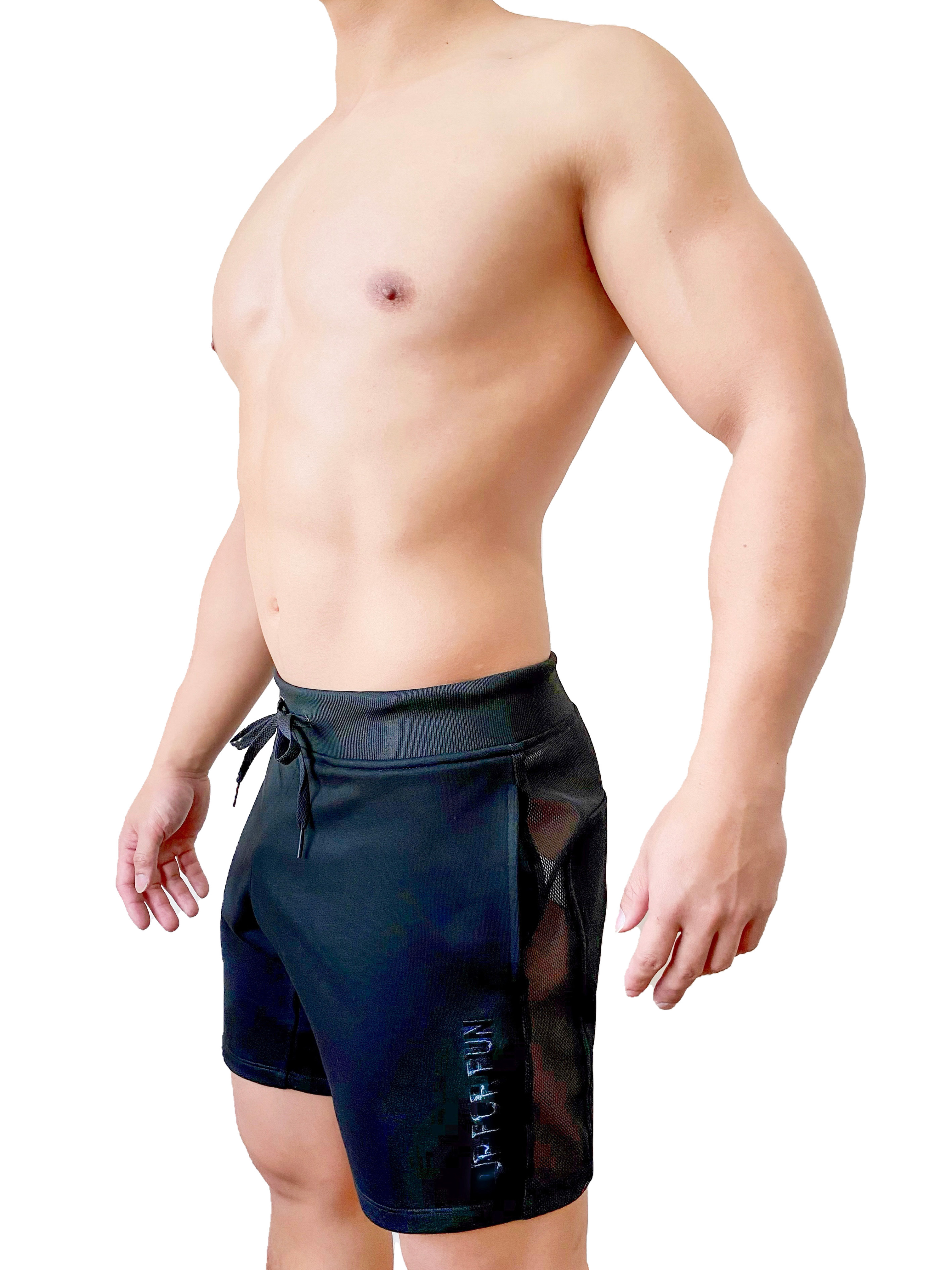 熱賣回歸 - UP For Fun 棉短褲 極緻黑/透視黑