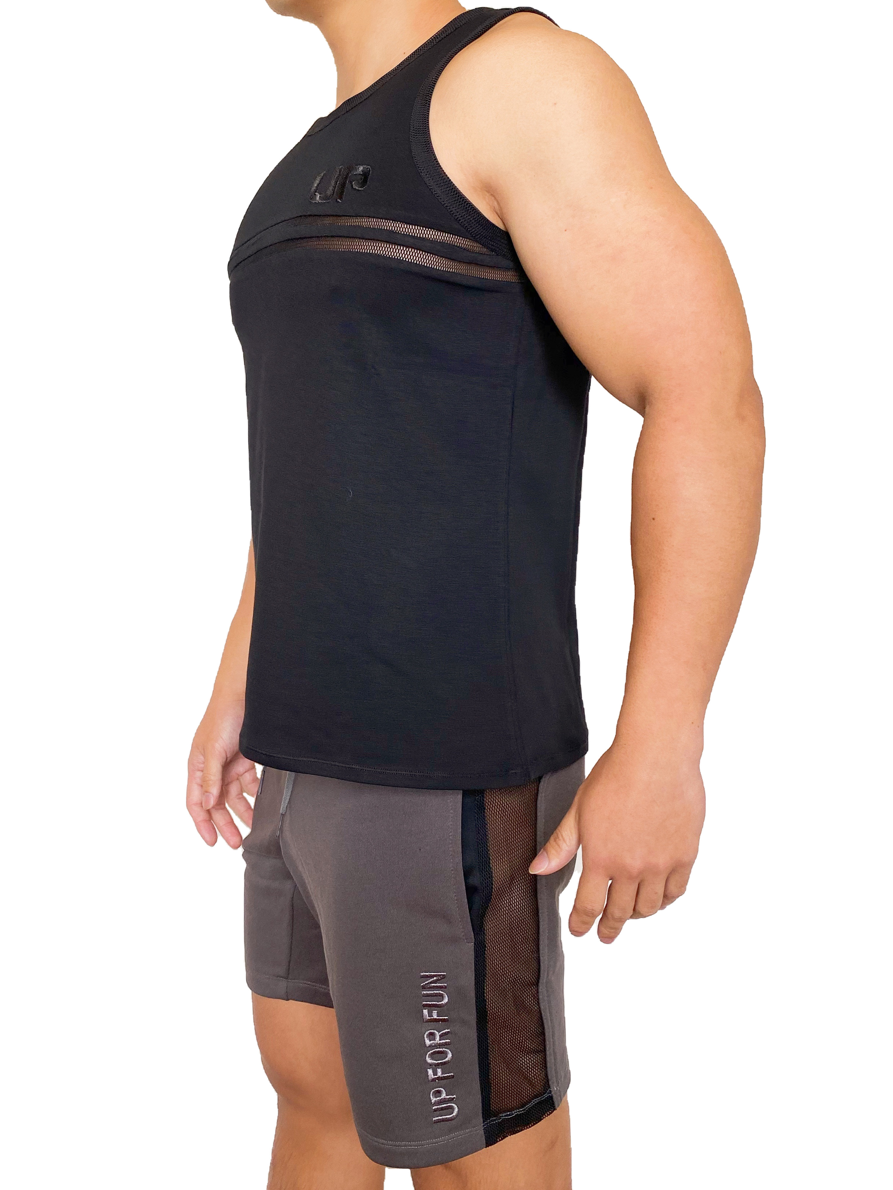 Army Tank Cut Out 透氣棉背心 極緻黑