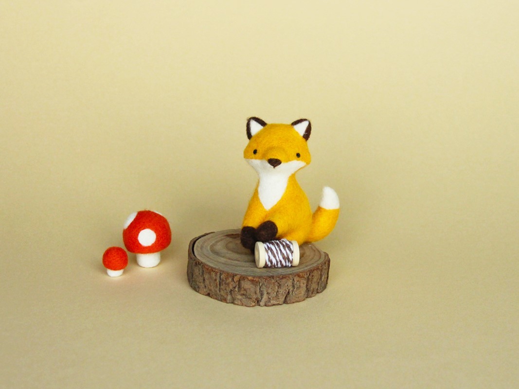 樂洋・好好玩羊毛氈材料包-童話裡的橘色小狐狸