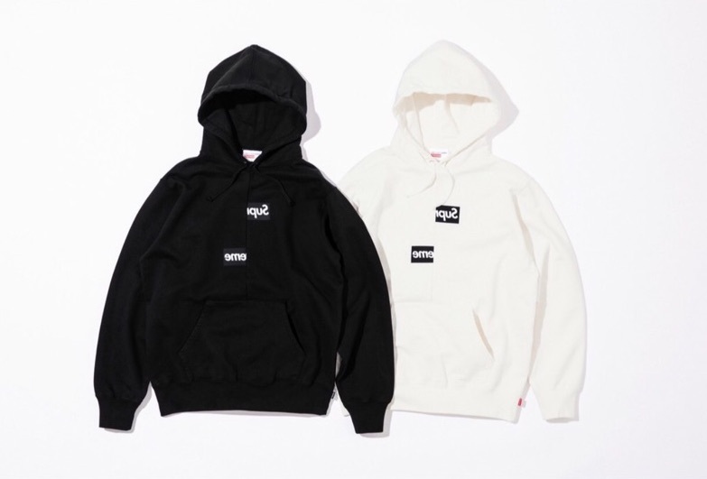 Supreme/Comme des Garçons Split Box Logo Hooded Sweatshirt CDG聯名款 BOXLOGO 帽T 黑/白-FW18SW4