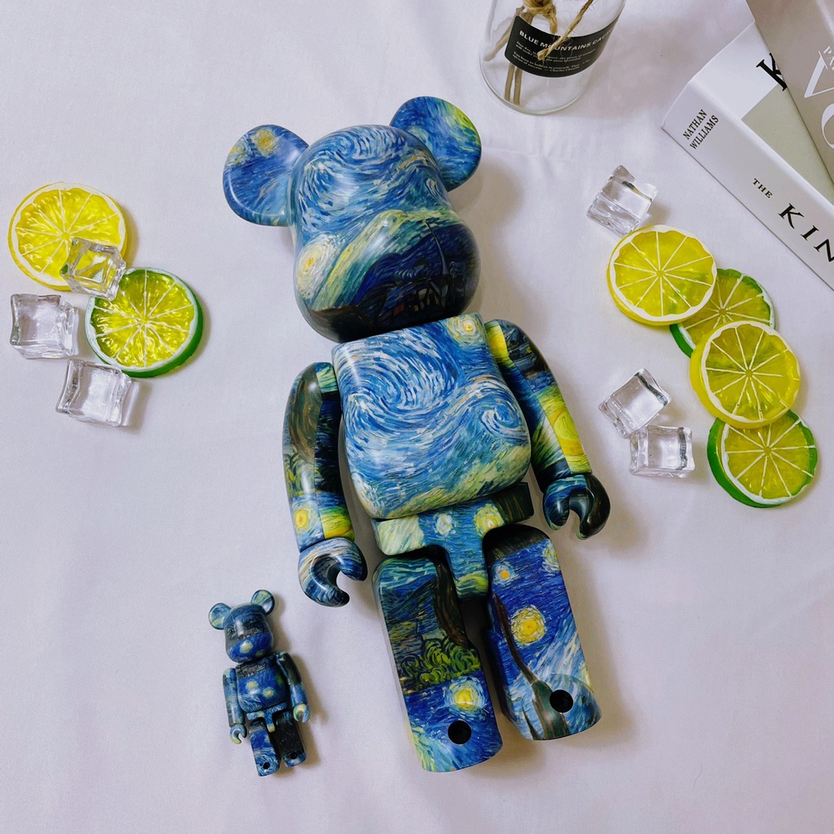 MoMA x BE@RBRICK " THE STARY NIGHT" 梵谷名畫 "星夜"限定款 100% & 400%