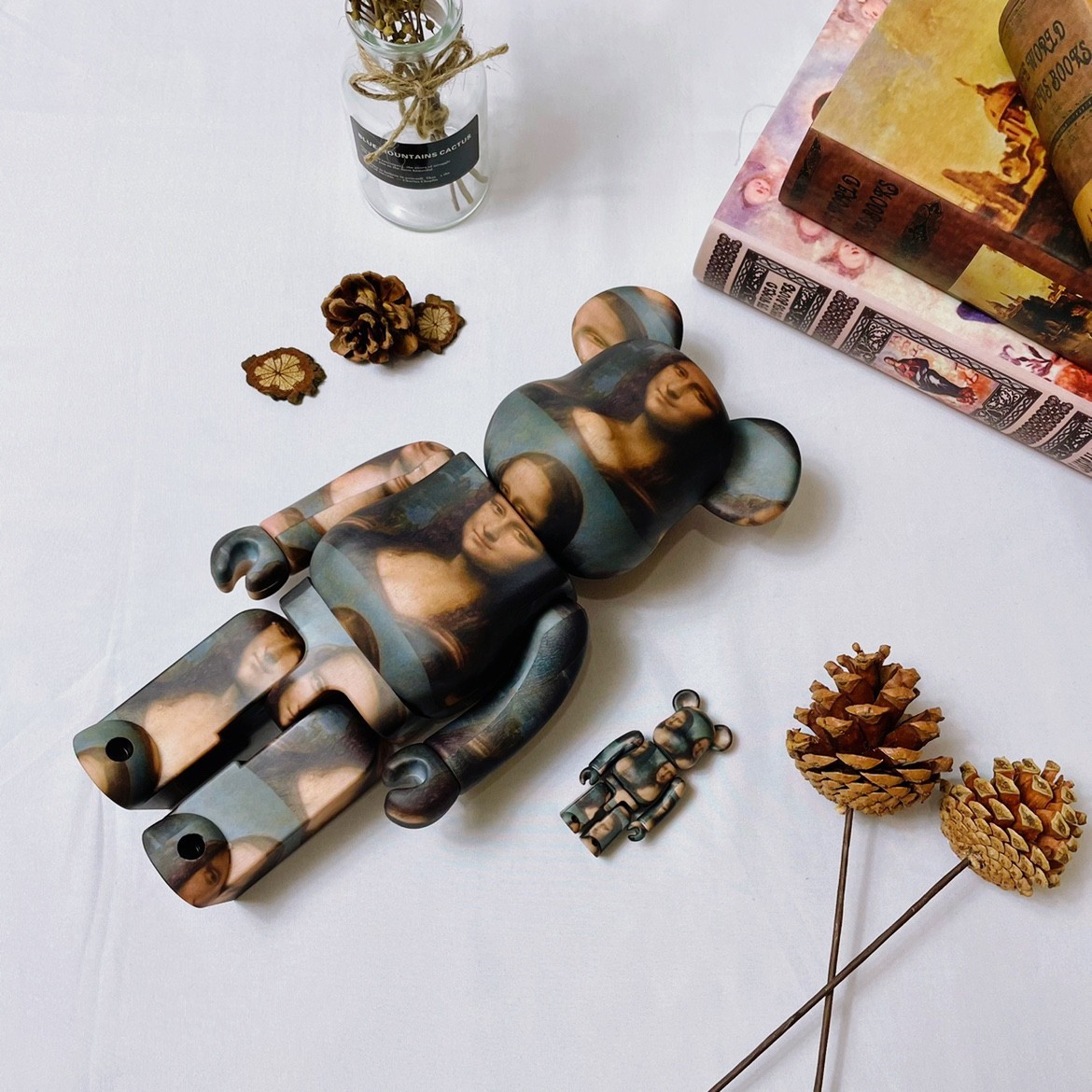 BE@RBRICK LEONARD DE VINCI MONA LISA 蒙娜麗莎 100% & 400% 達文西初代 羅浮宮 水轉印
