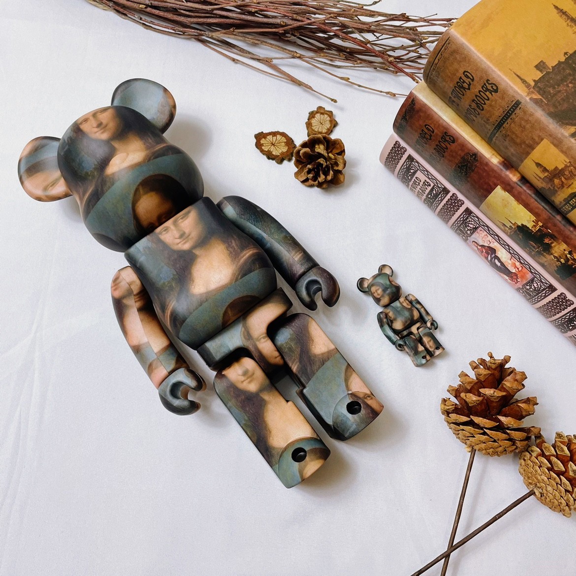 BE@RBRICK LEONARD DE VINCI MONA LISA 蒙娜麗莎 100% & 400% 達文西初代 羅浮宮 水轉印