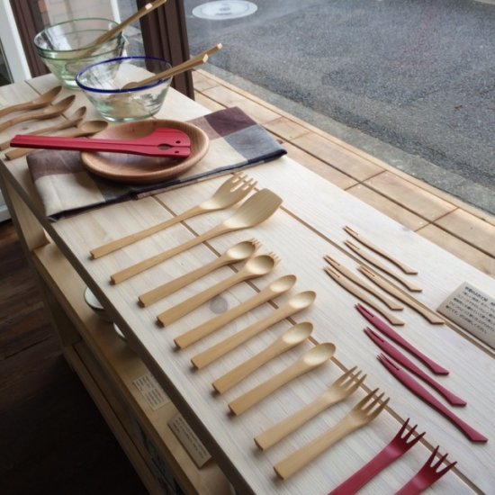 甲斐のぶお工房 竹製點心叉 原色