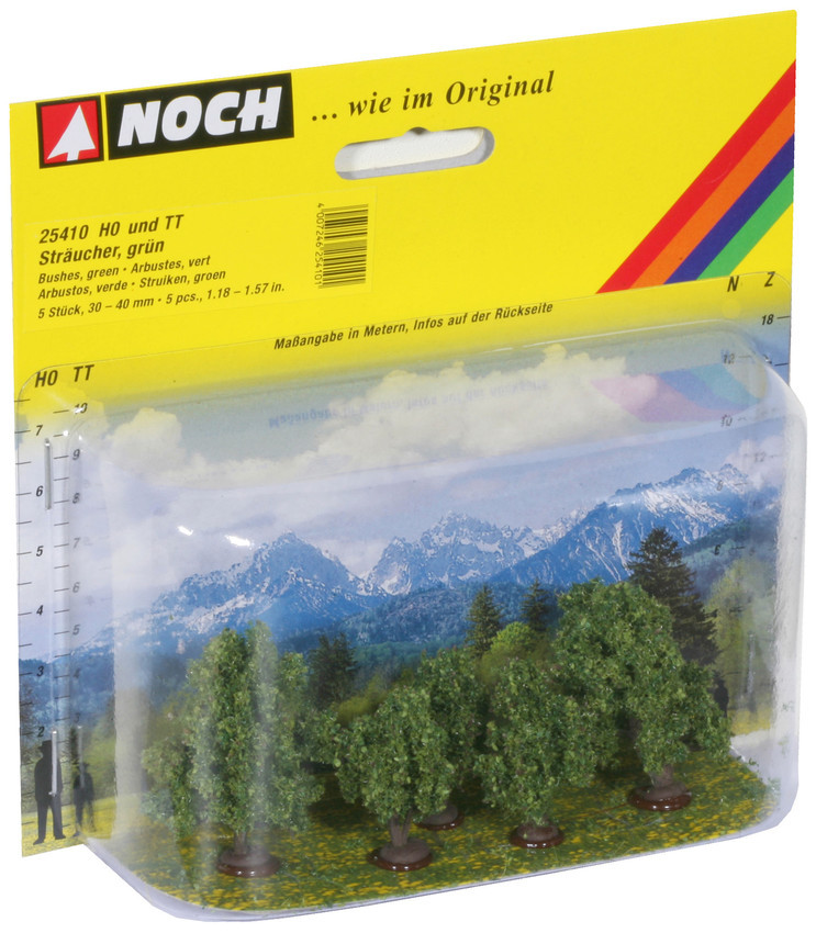 Noch 25410 HO Bushes  5 pcs  3 - 4 cm high