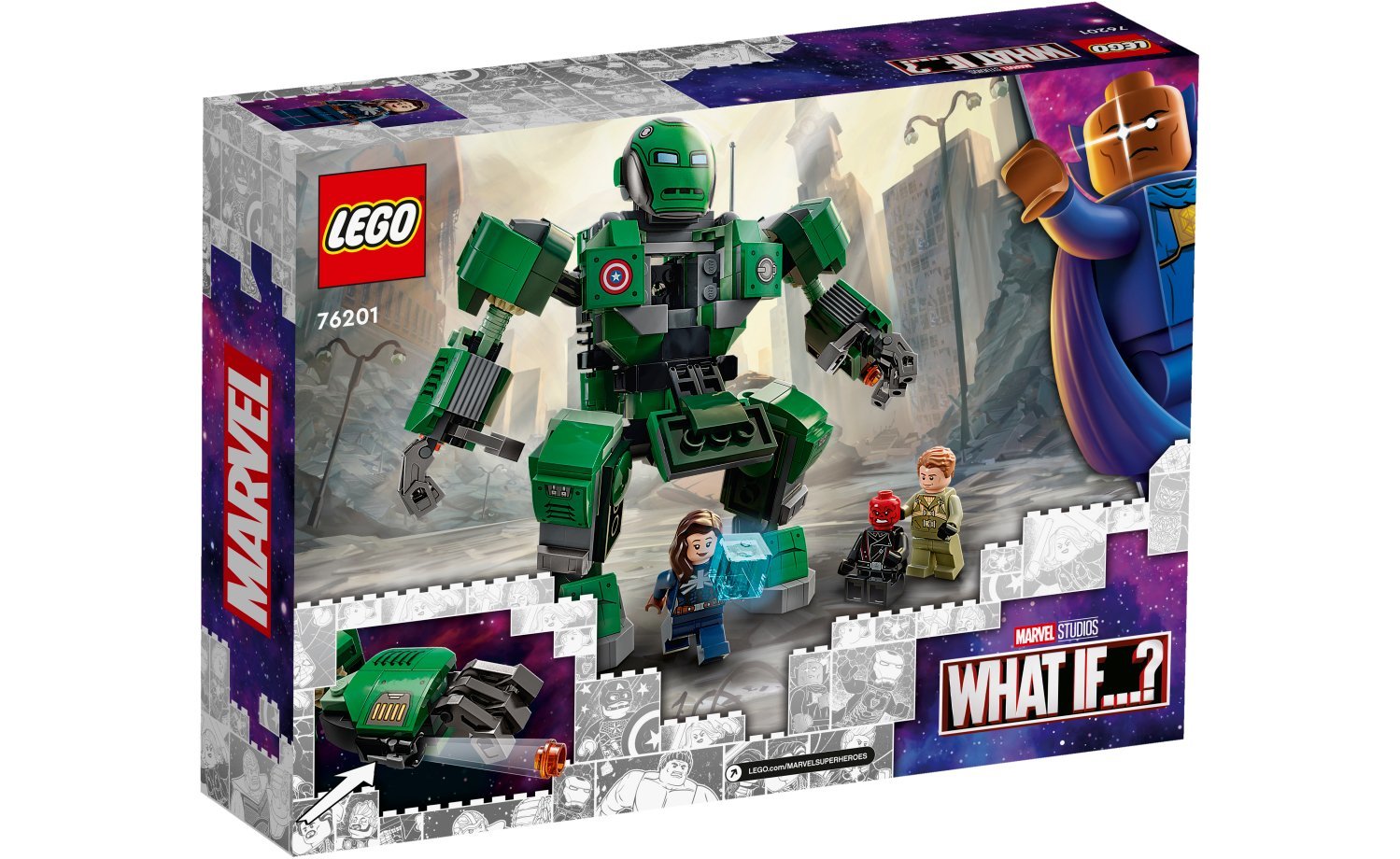 [飛米樂高積木磚賣店] LEGO 76201 Marvel-卡特隊長&九頭蛇重踏者裝甲