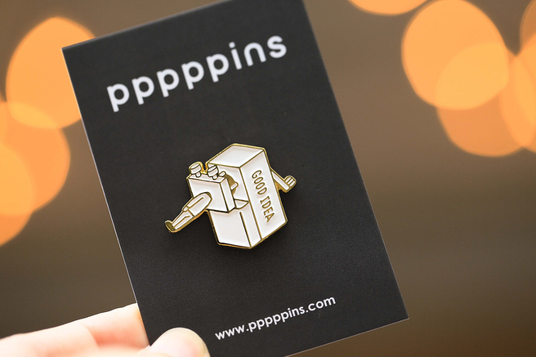 削鉛筆機(白) 琺瑯別針 胸章｜pppppins