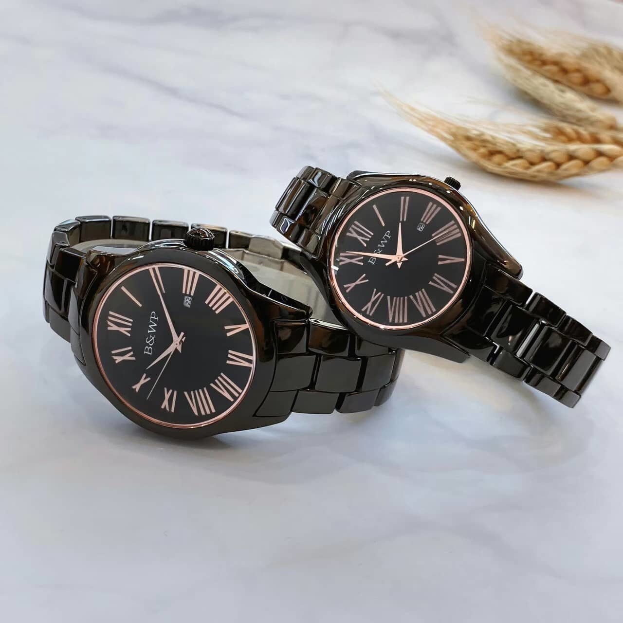 【B&WP】黑X玫 英倫羅馬時刻黑陶腕錶 BWP5103-2L (36mm)  / BWP5103-2M (43mm)   現代鐘錶