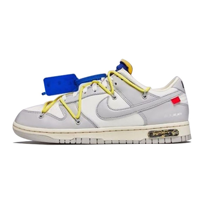 Off-White x Nike Dunk Low '' The 50 '' 灰白NO.27 黃鞋帶藍扣D