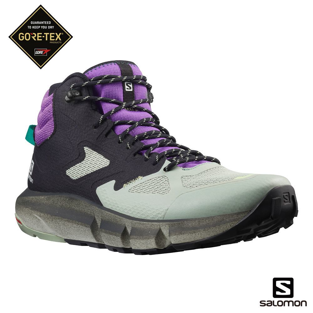 【SALOMON】男 PREDICT HIKE GTX 中筒登山鞋黑/海洋灰/皇家紫/L41461000