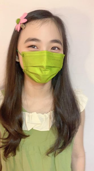 【黑金星光系列】Lanchester 小童三層ASTM LV3 防護口罩 夢幻綠二十片 獨立包裝 (多項證書認證/信心保證)