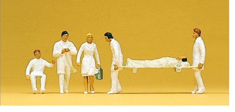 Preiser 10101 HO規 Emergency Personnel 急救人偶