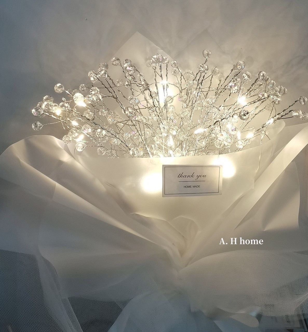 【ＡＨ801】ins手工玻璃珠滿天星花束