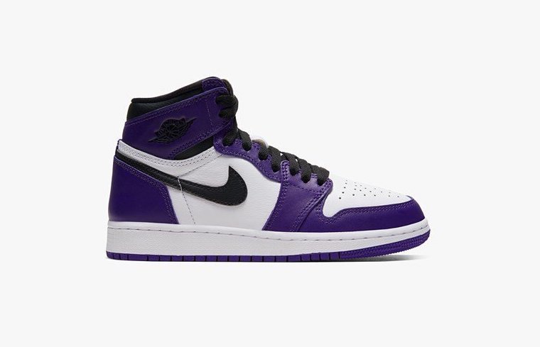 -(A4b)-AIR JORDAN 1 RETRO HIGH OG (GS) 白紫 "COURT PURPLE WHITE"-575441 500