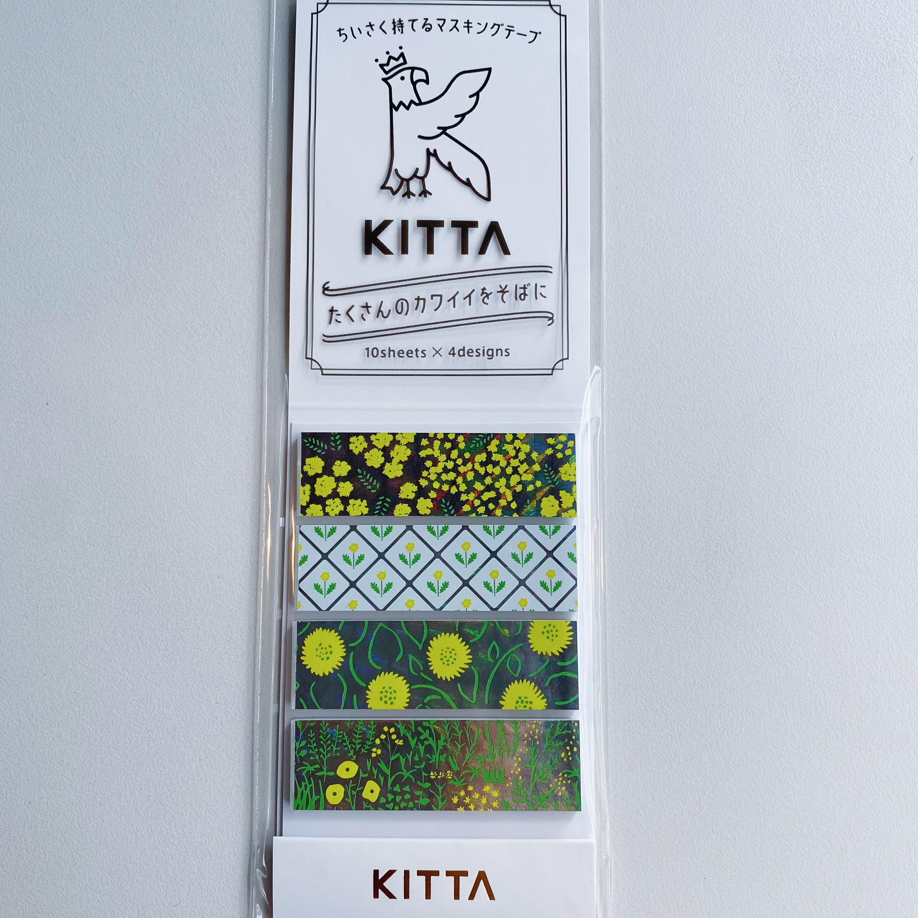日本 KITTA 隨身攜帶和紙膠帶 玻璃紙/ 花/ KITP004