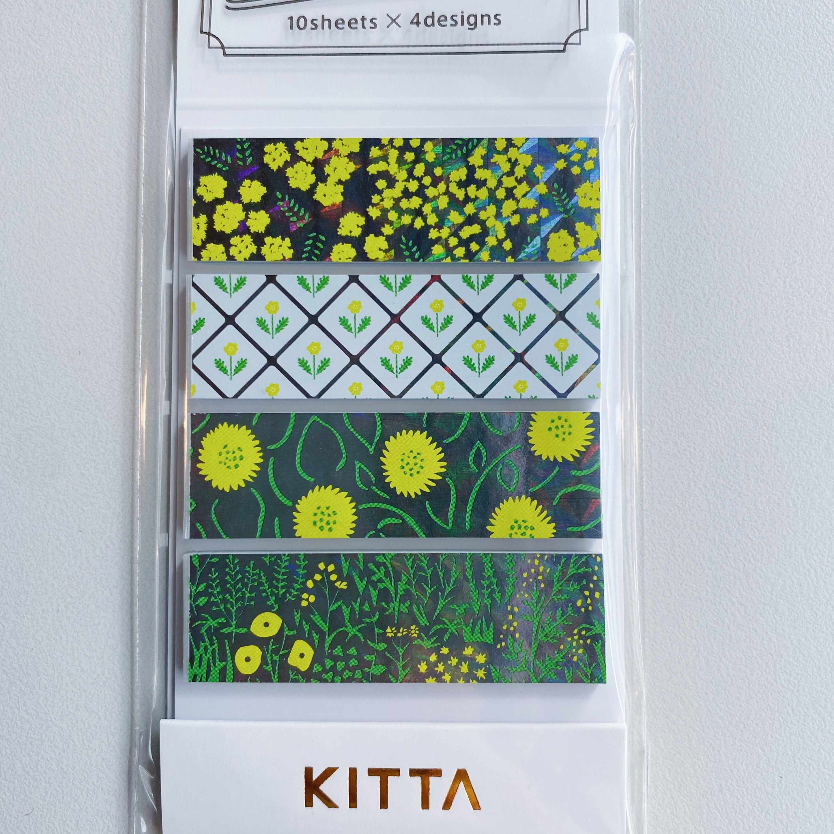 日本 KITTA 隨身攜帶和紙膠帶 玻璃紙/ 花/ KITP004