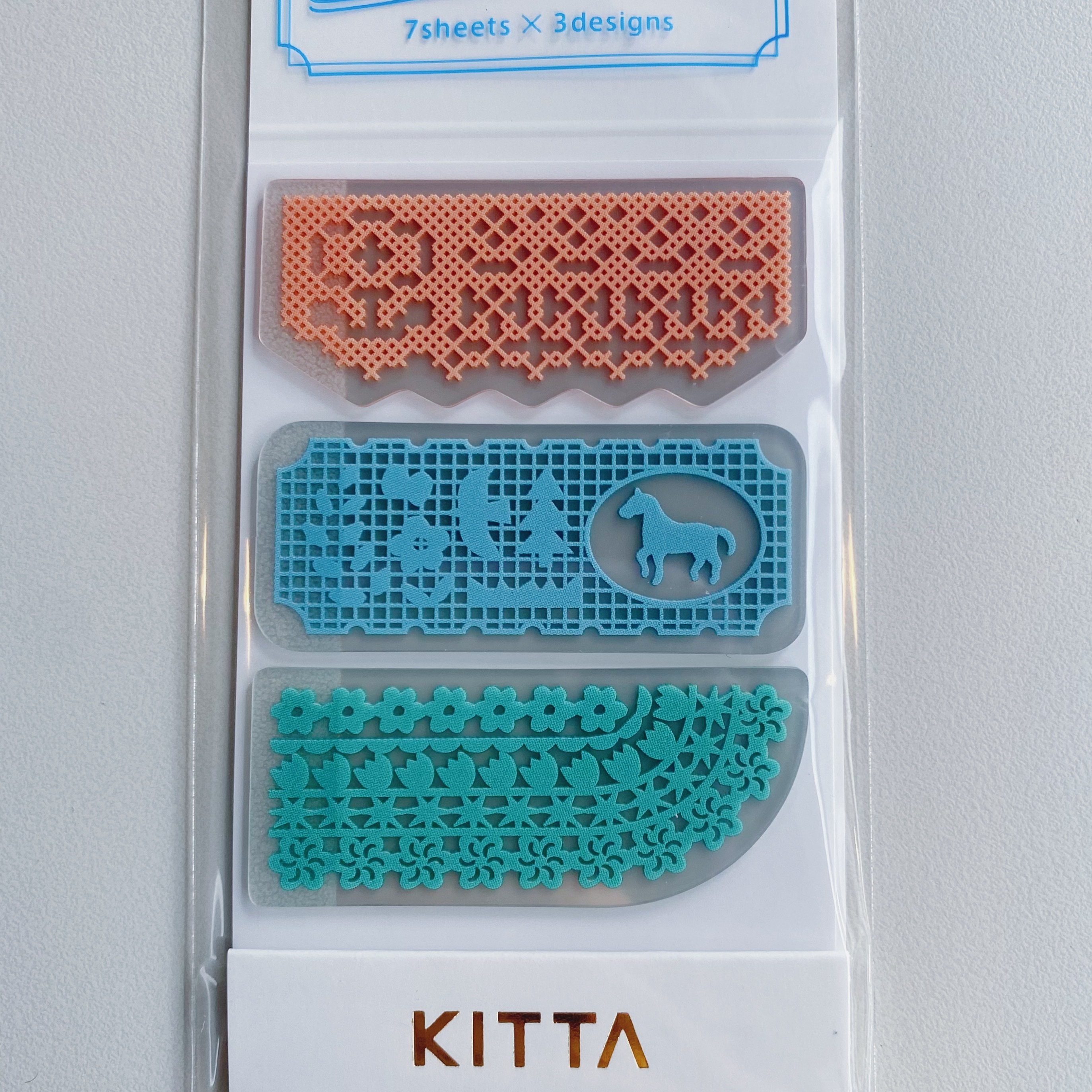 日本 KITTA 隨身攜帶和紙膠帶 Clear透明/ 蕾絲鉤花/ KITT008