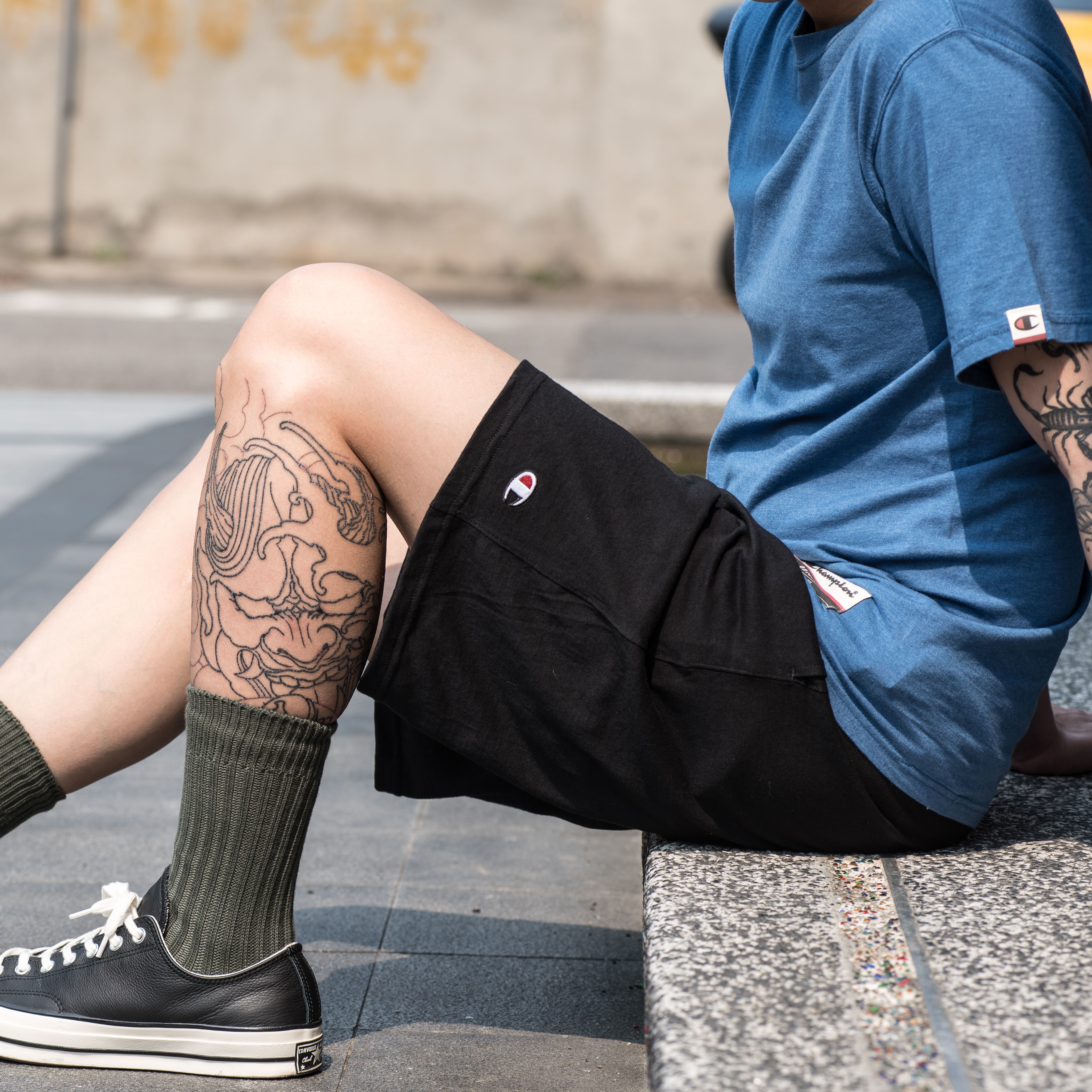 Champion 8180 冠軍 小logo 高磅數 棉短褲