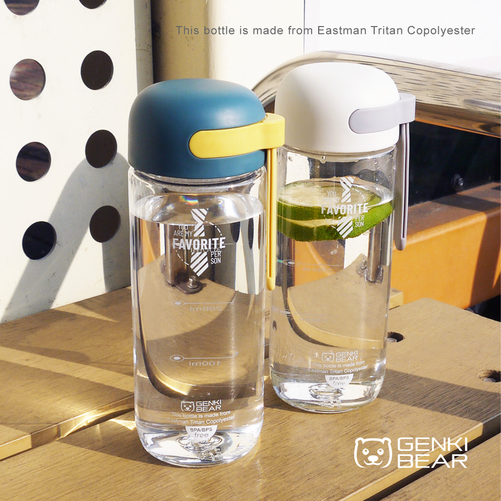 【GENKI BEAR】領帶 Tritan 隨身水瓶 500ml 共兩色