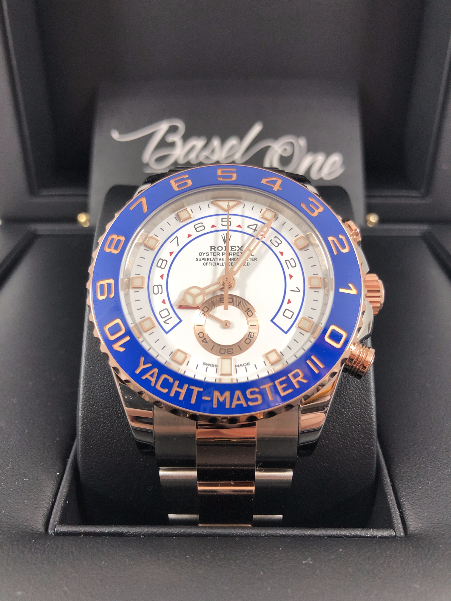 BRAND NEW ROLEX 116681 YACHT MASTER 2 ROSE GOLD AND STEEL 44mm