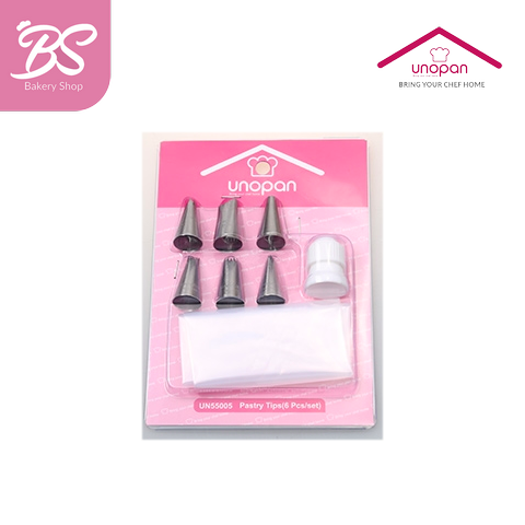 【Unopan Cookie flower decorating pastry tips 6pcs 】cake deco piping nozzle set 蛋糕装饰花嘴套装 UN55005