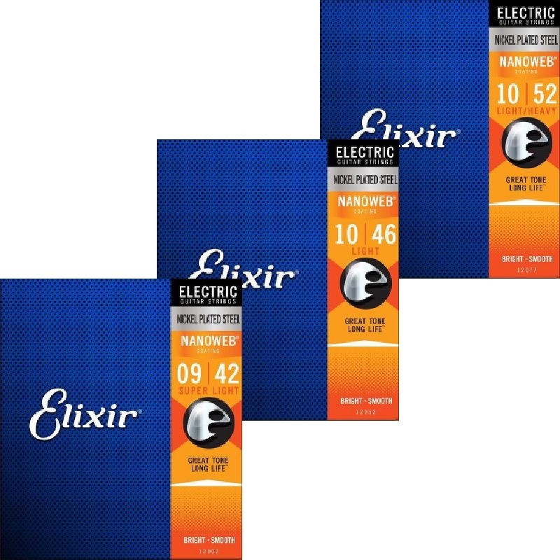 Elixir Elixir Nanoweb 系列 電吉他弦 鍍鎳 覆膜 — 三峽吉他 / Bass｜YA! 玩音樂