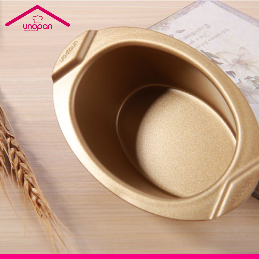 【Unopan Oval Cheese cake mould】Non Stick Mould 金色不沾起司蛋糕模具 UN20016