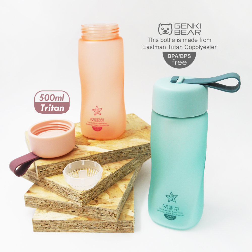 【GENKI BEAR】星沙 Tritan隨身水瓶 500ml 共兩色