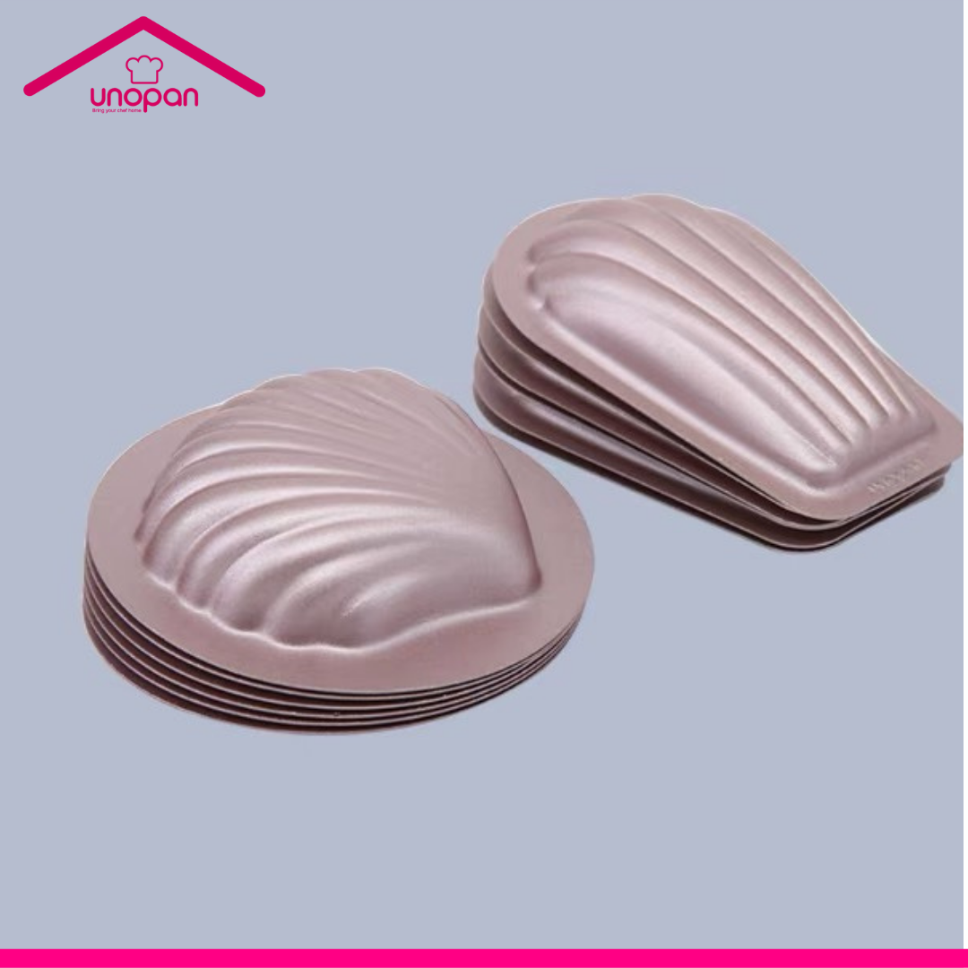 【Unopan Small madeleine cake mould (metallic rose) 6 pcs Anodized 】Shell-shaped UN20066B UN20067