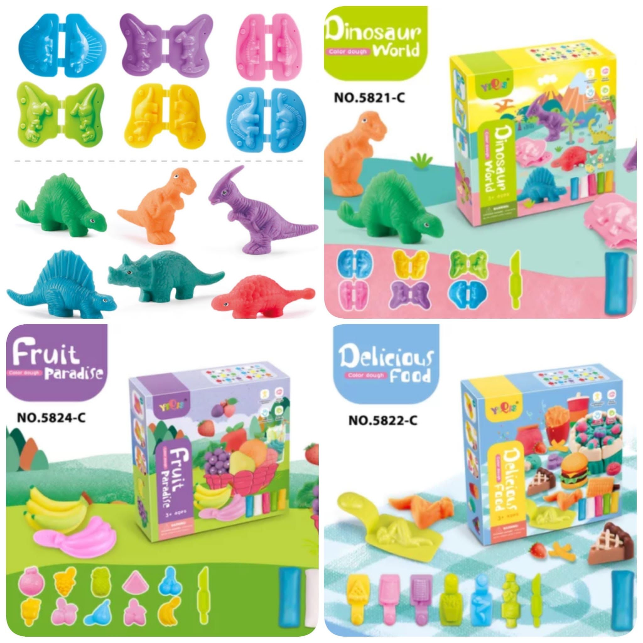 🔶七彩泥膠套裝No.1131