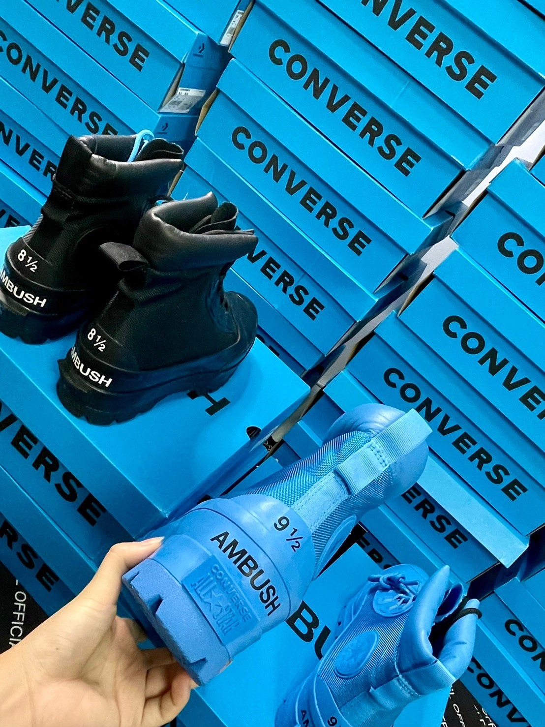 Ambush x Converse Logo 防潑水機能戶外靴 黑色 藍色 高筒