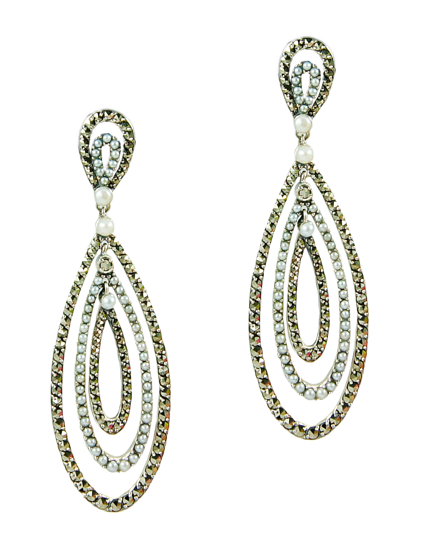 馬克賽石簡約圈圈耳環（op1025）