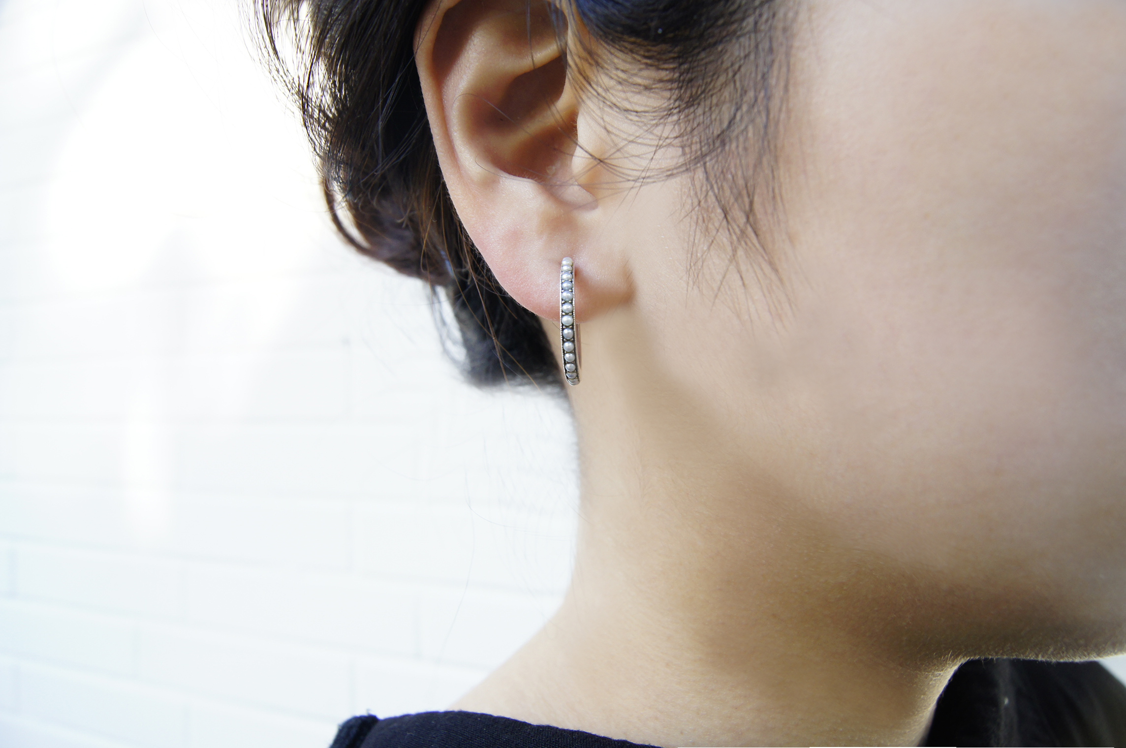 簡約圈圈珍珠耳環