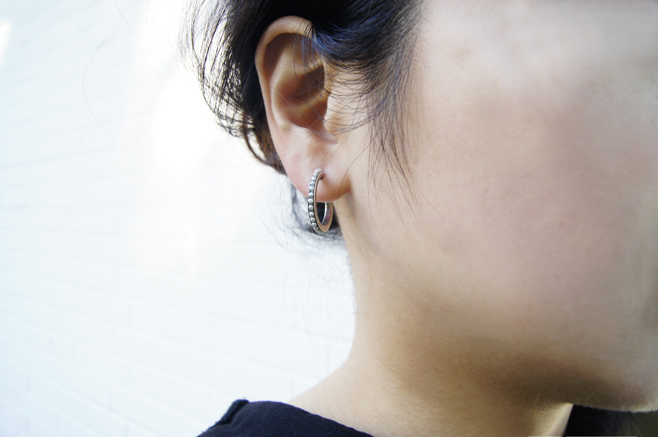 簡約圈圈珍珠耳環