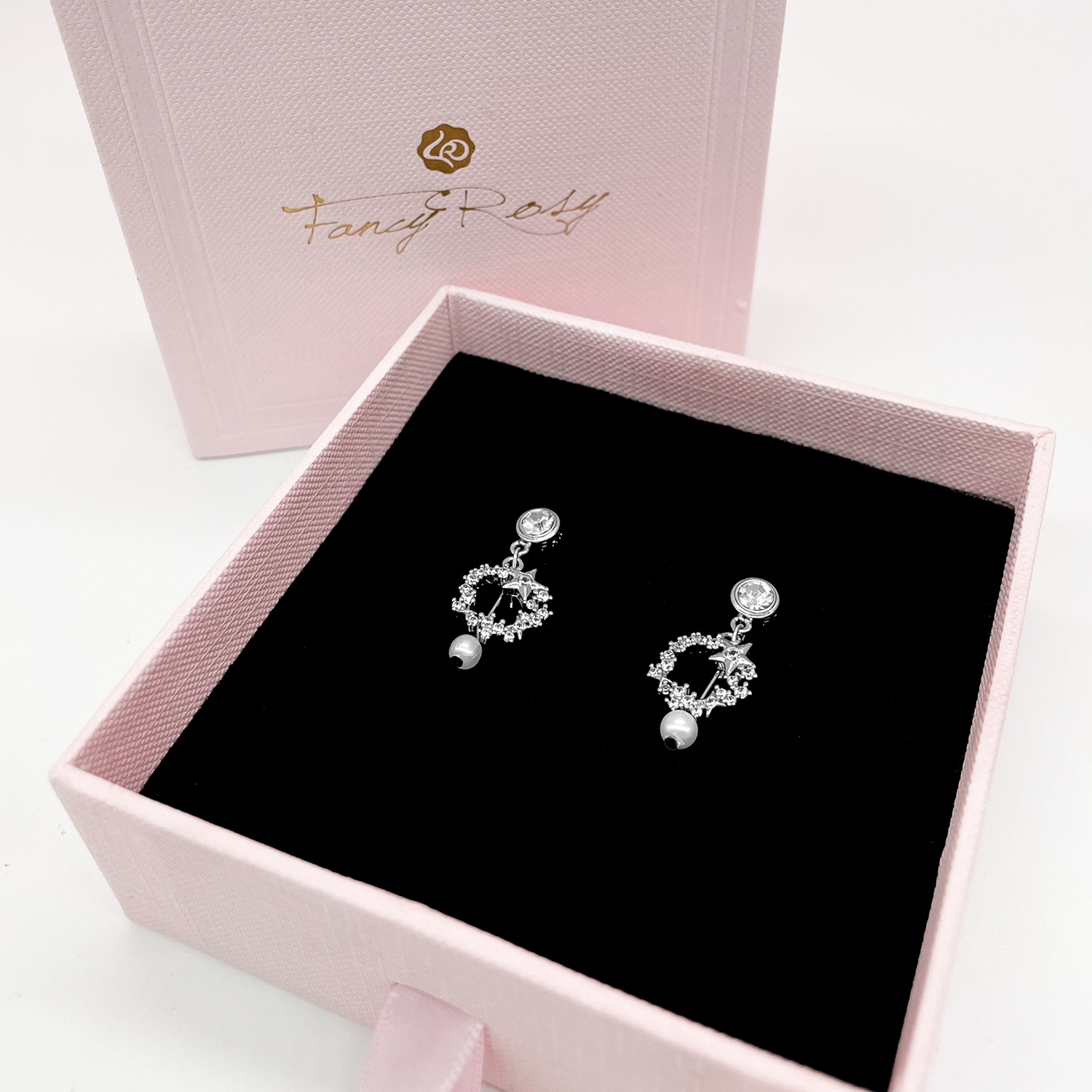 925 Sterling Silver Starry Pearl Earings(Silver)