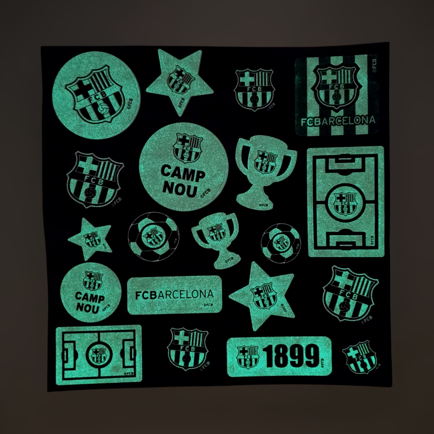 巴塞隆拿夜光貼紙