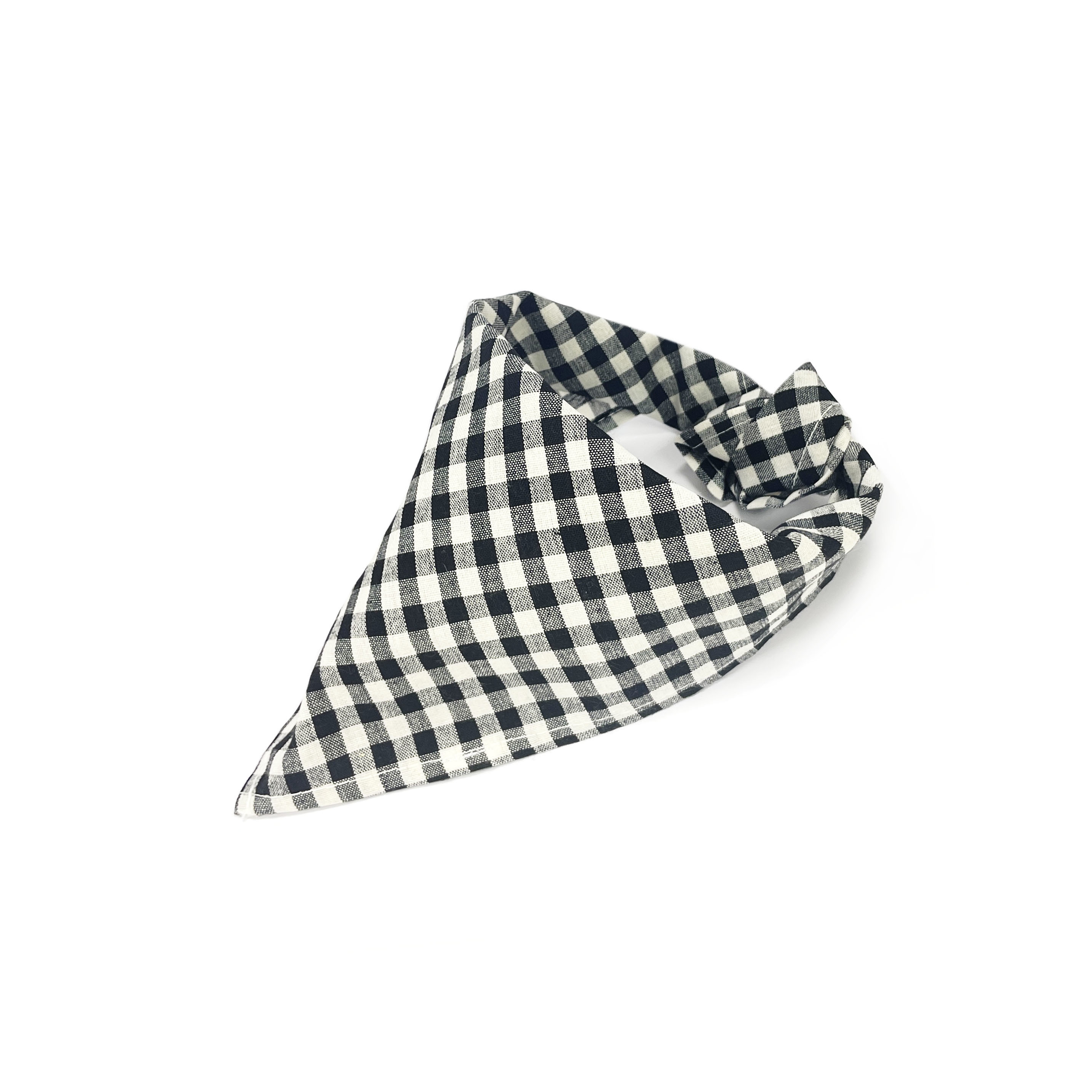Plaid Black and White Bandana