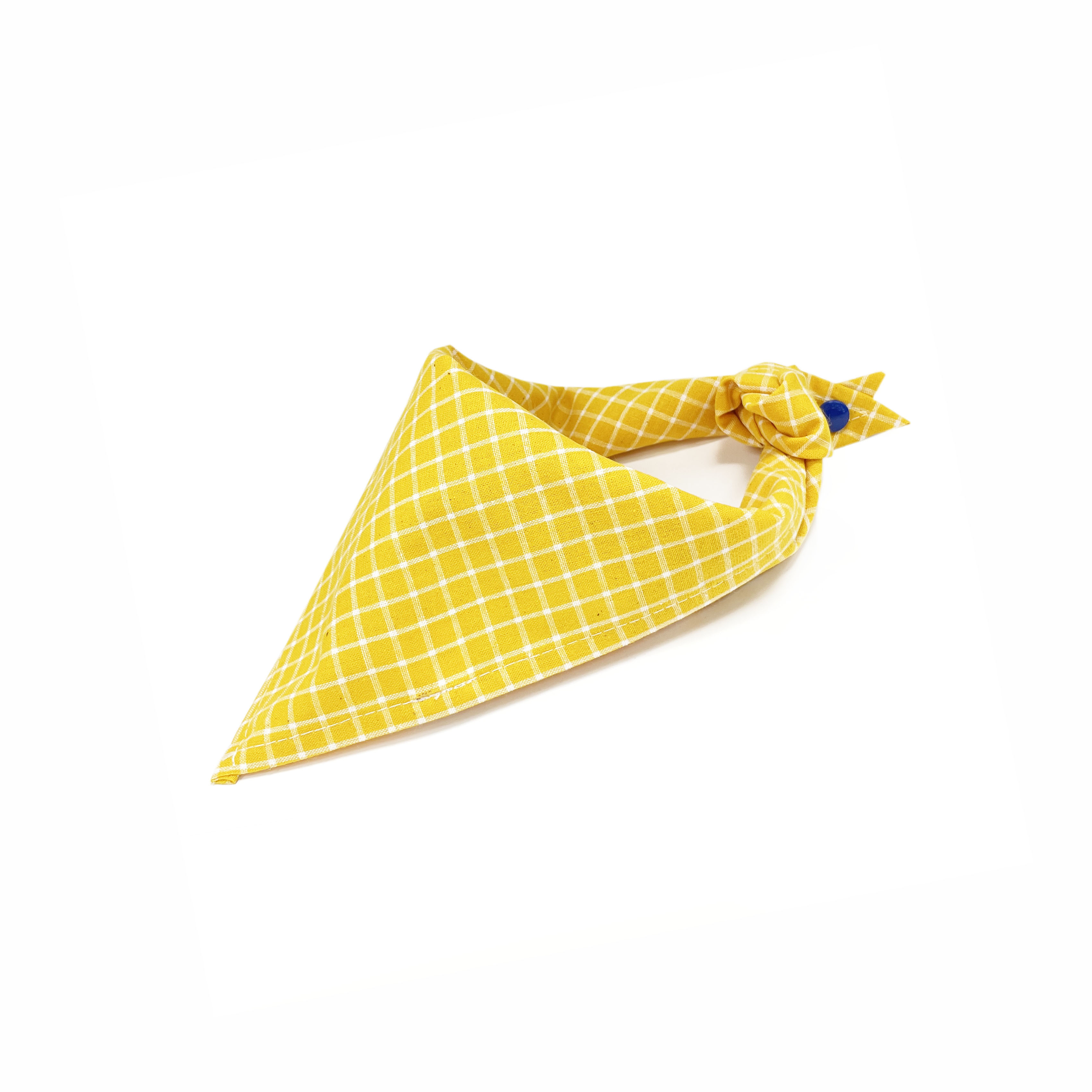 イエロータータンチェック柄バンダナ