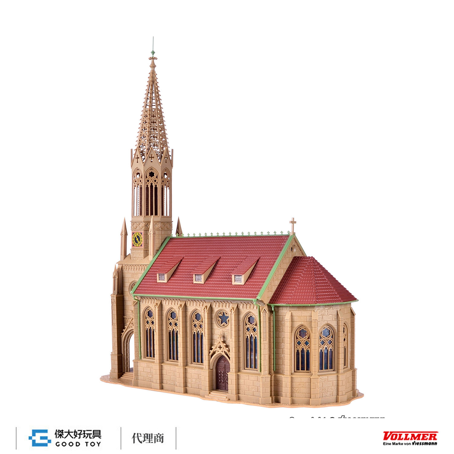 Vollmer 43739 HO Church Stuttgart-Berg