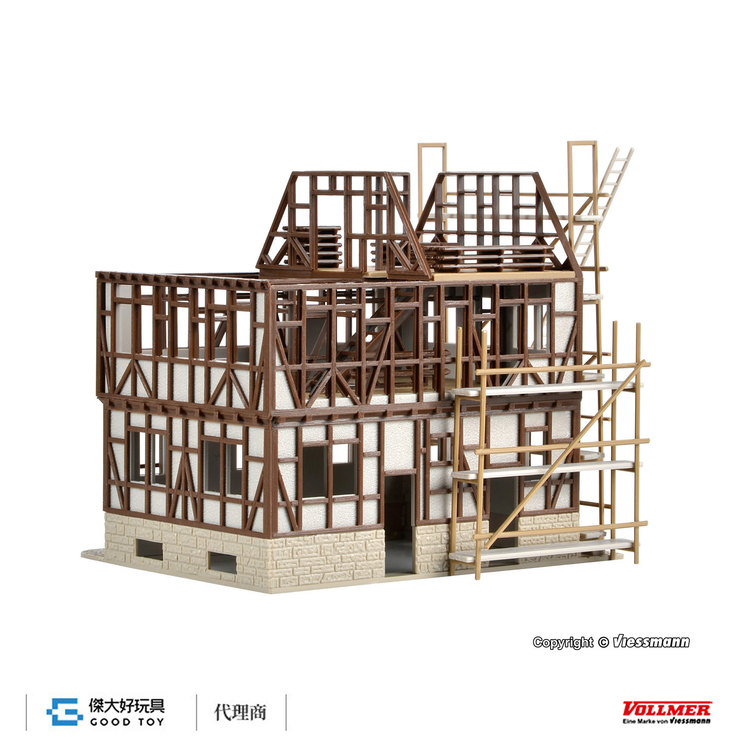 Vollmer 46889 HO Half-timbered building shell