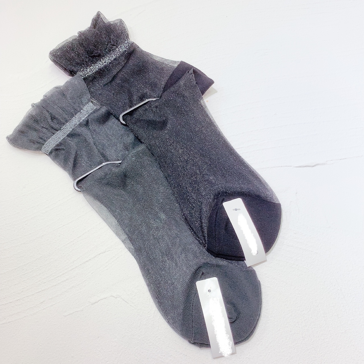 [日本制]荷葉邊網紗短襪 (120元3對)