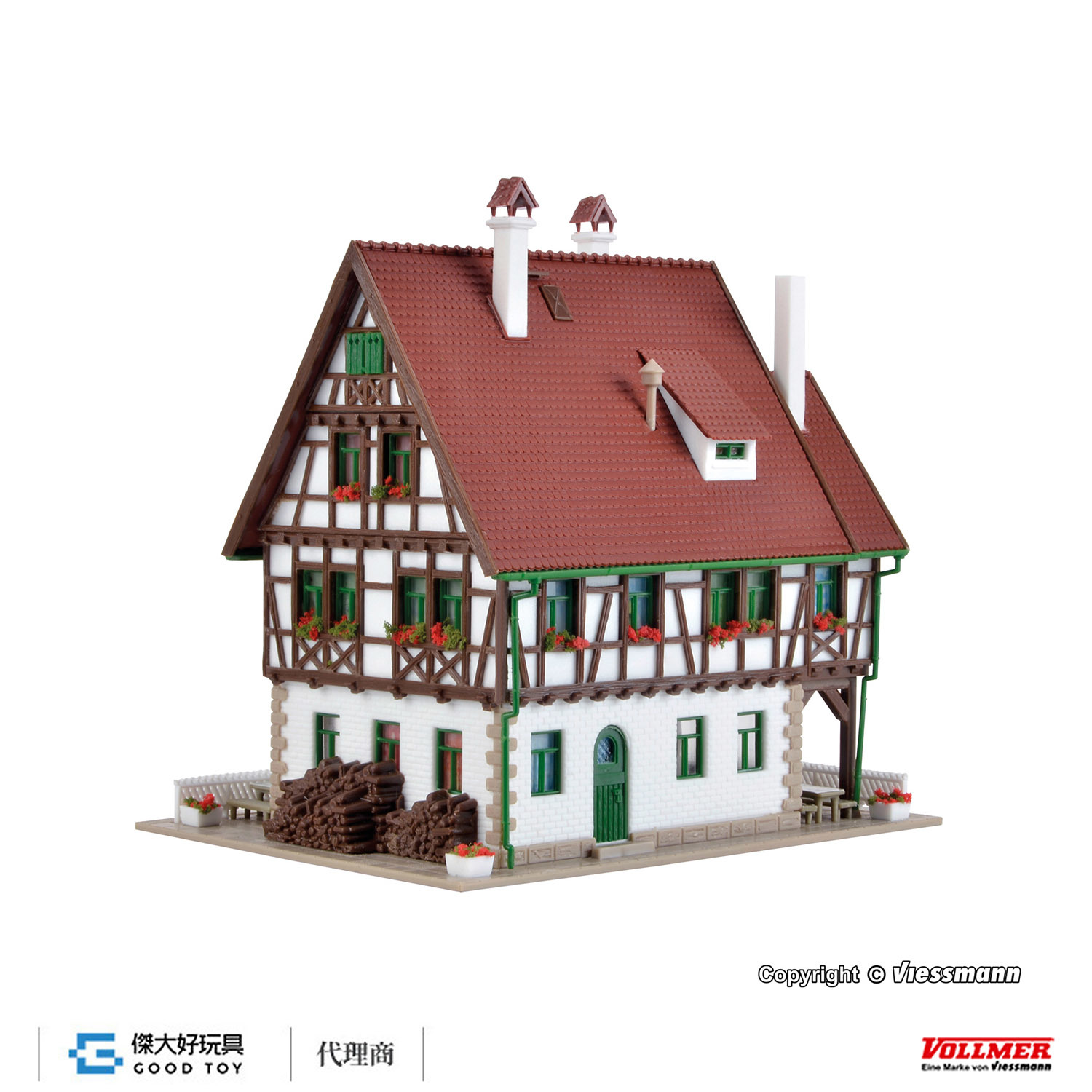 Vollmer 47737 N Local tavern with interior and LED lighting, functional kit