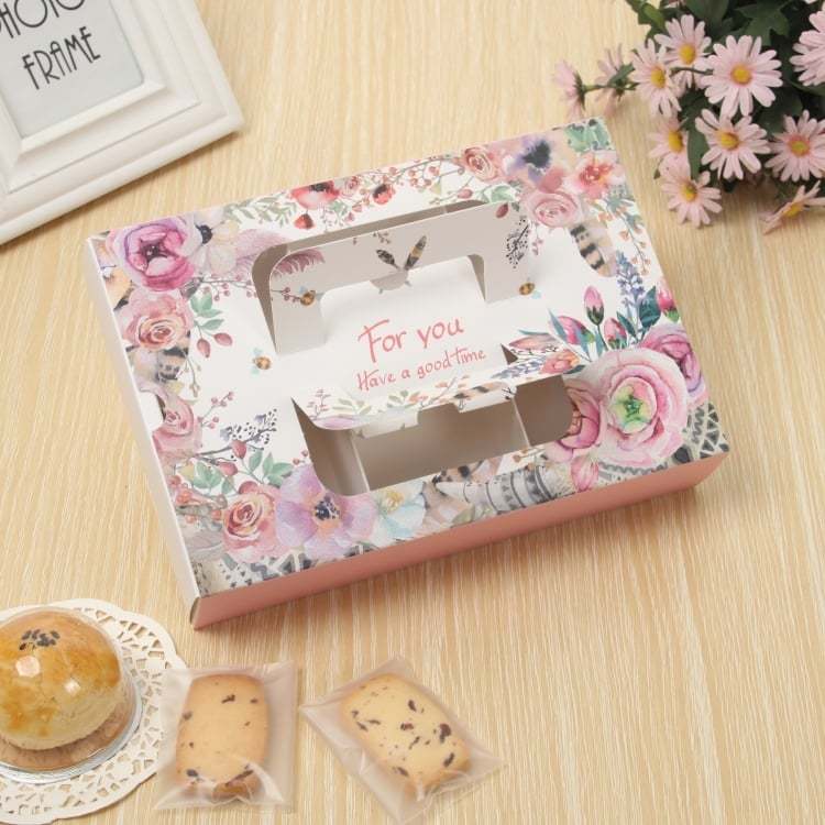 【Mooncake 4 Cavity 6 Cavity box中秋月饼六粒装礼盒】50-75g Moon cake 6pcs box with handle  精美月饼盒4粒装 6粒装蛋黄酥包装盒