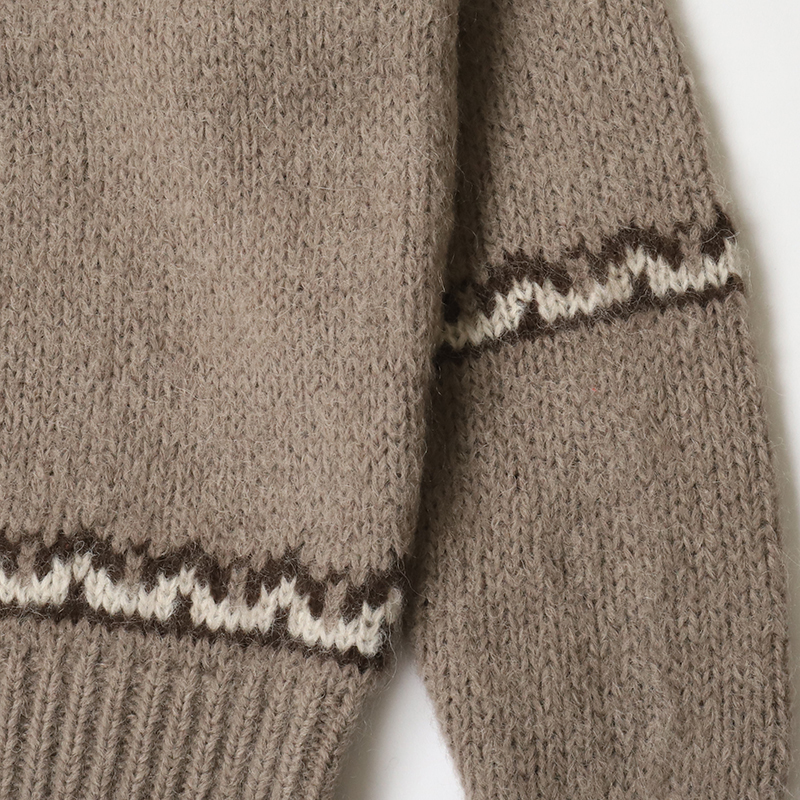 Batoner Mohair Nordic Crew Neck Beige