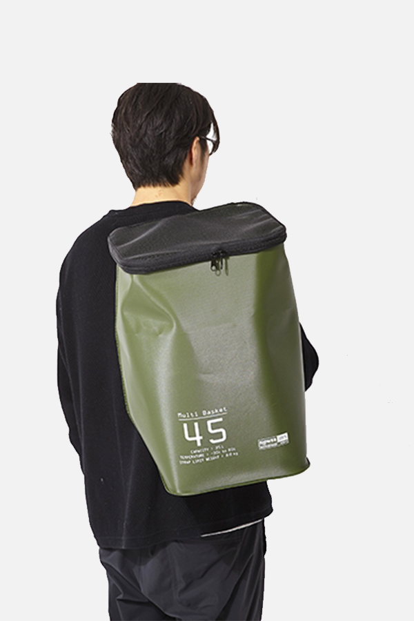 SLOWER 防水摺疊收納籃 軍綠35L