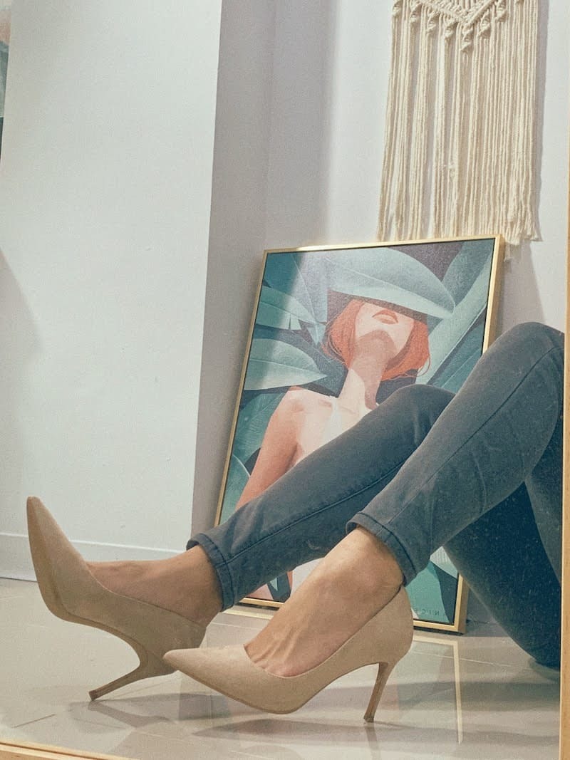 歐美尖頭細跟高跟鞋