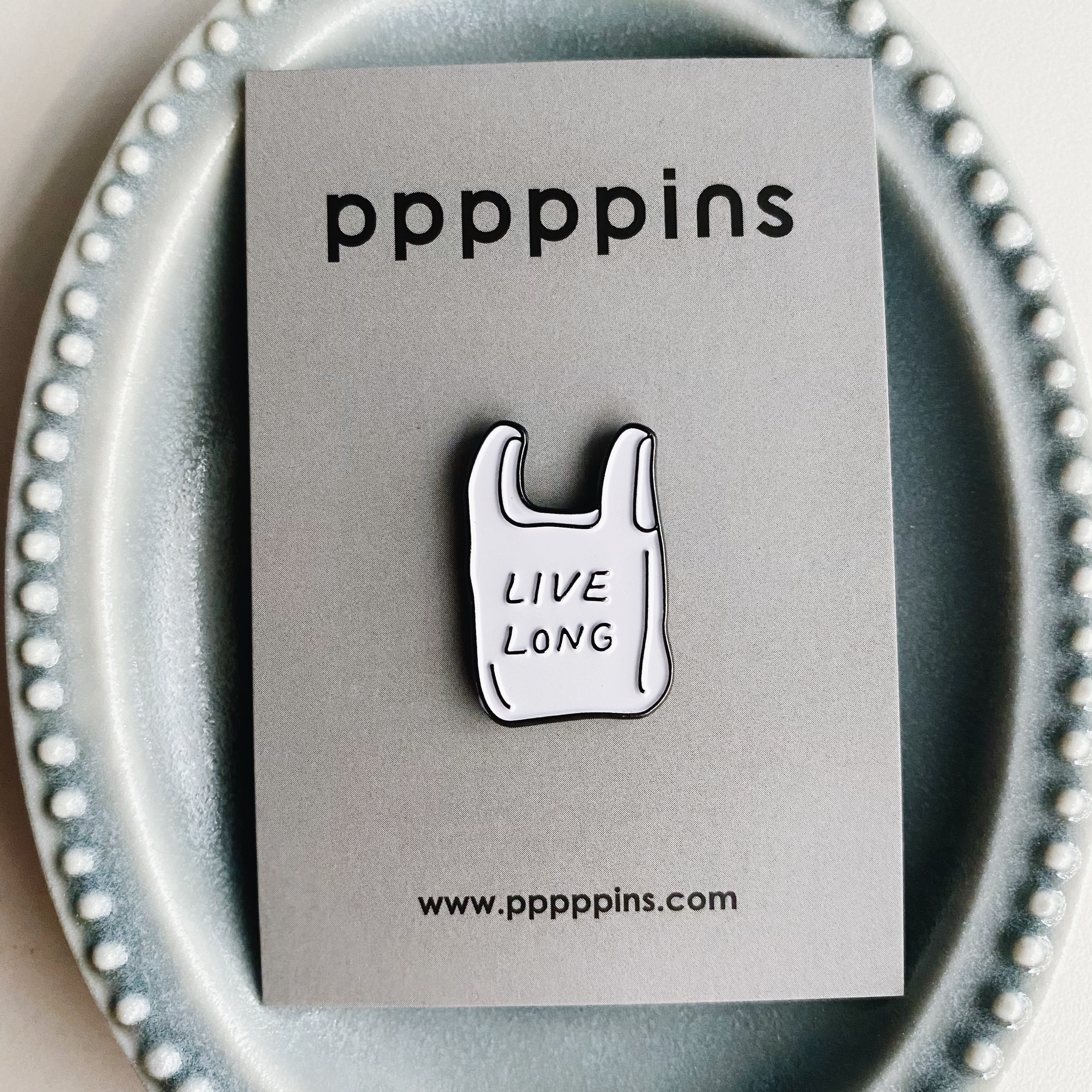 塑膠袋 琺瑯別針 胸章｜pppppins