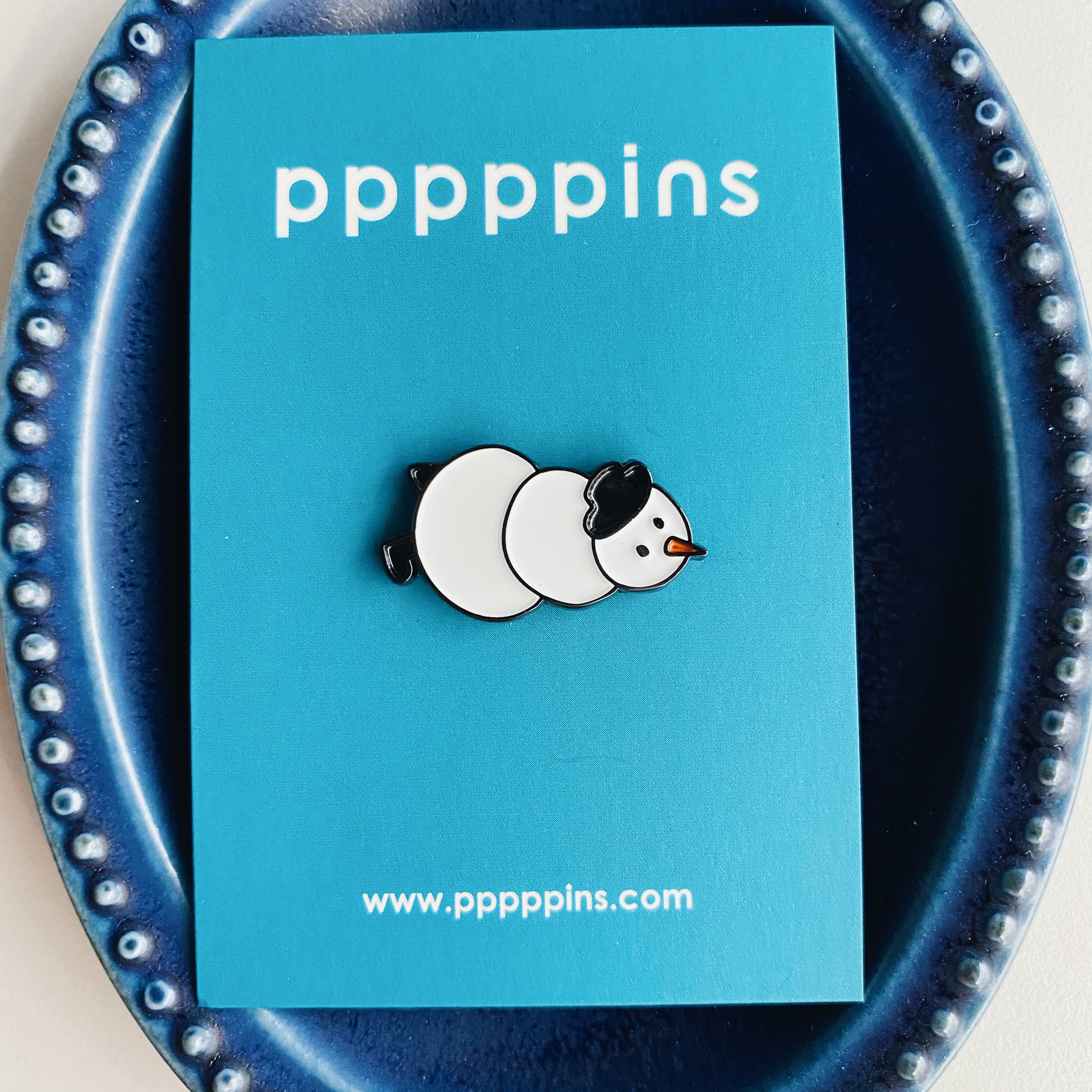 雪人 琺瑯別針 胸章｜pppppins