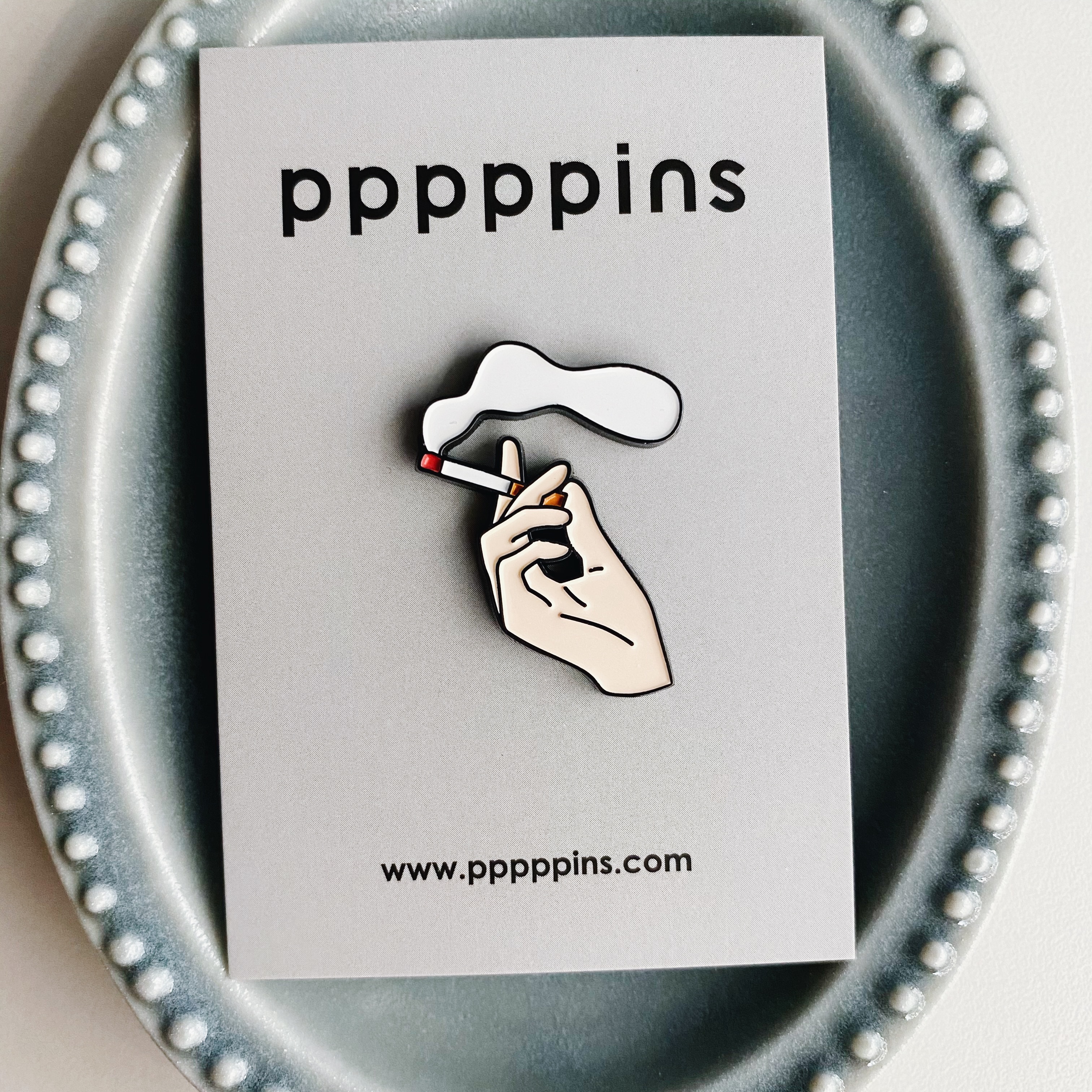 菸手 琺瑯別針 胸章｜pppppins