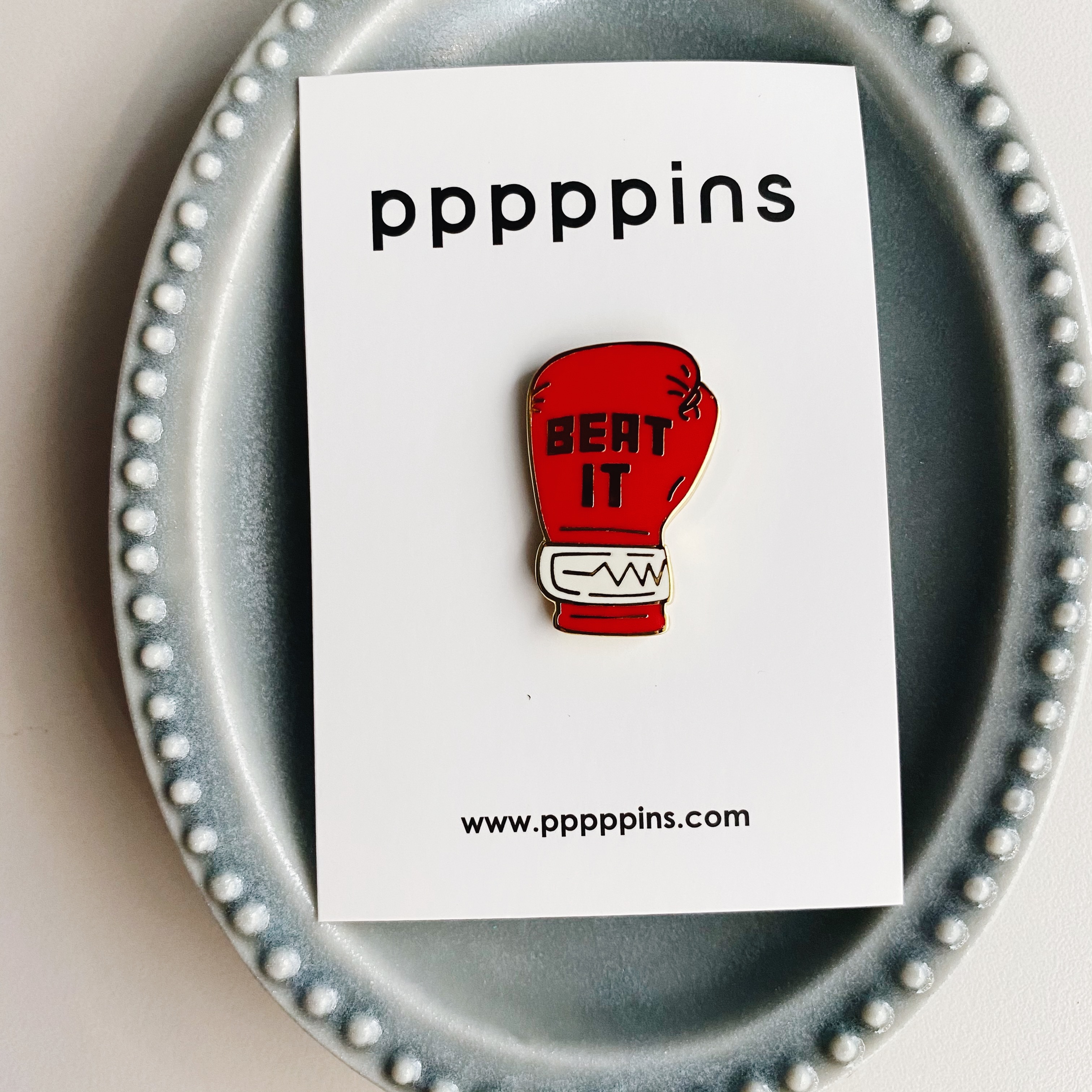 拳擊手套 琺瑯別針 胸章｜pppppins